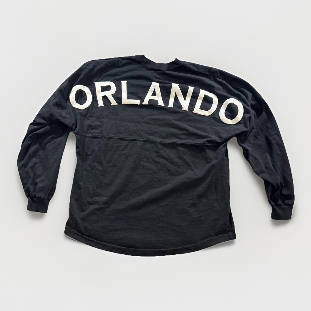 Orlando Spirit Jersey Shirt Mens Medium Black Long Sleeve Disney World Universal